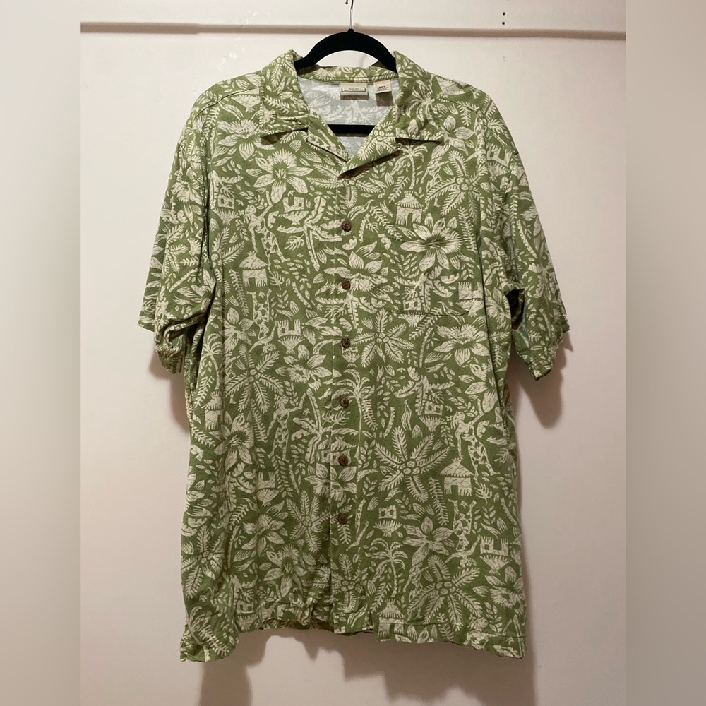 Men’s Hawaiian Shirt LL Bean Short Sleeve